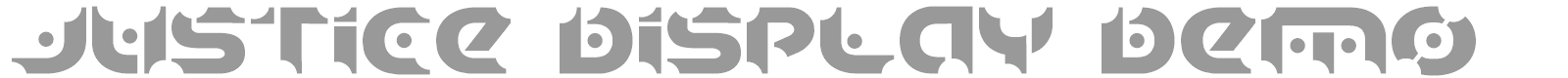 Justice Display font preview
